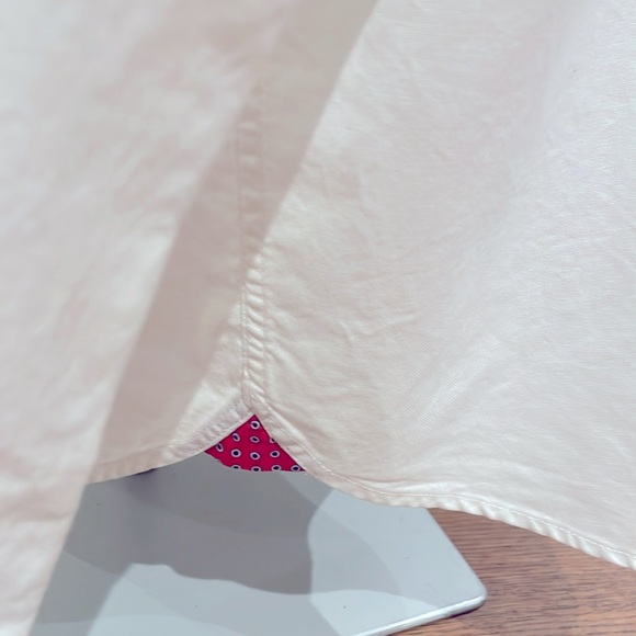 2XL Ted Baker London Woman’s Button Down Dress Shirt - White with red accents - Picture 5 of 15